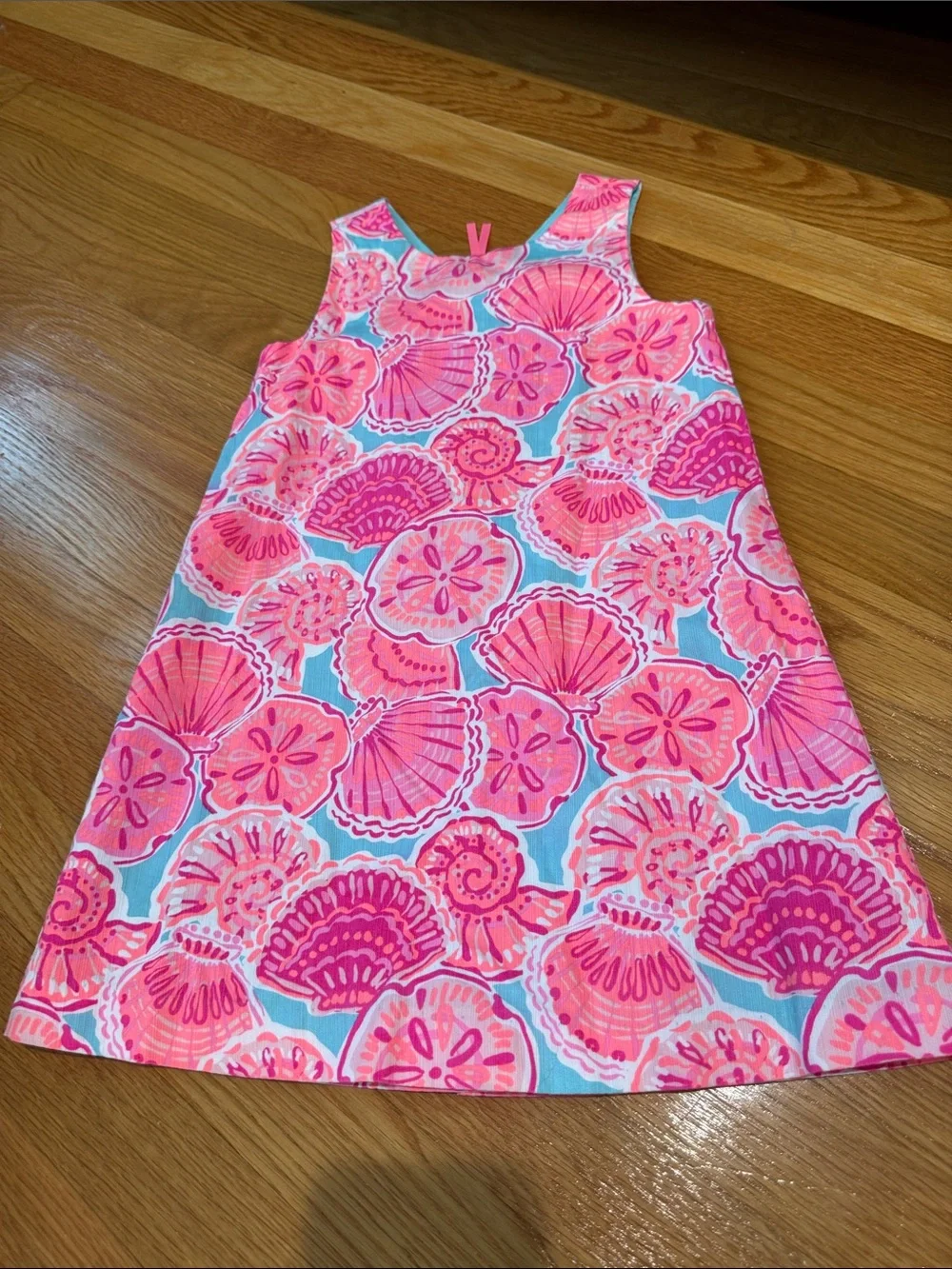 Tommy Bahama Pink & Aqua Shell Print A-Line Dress